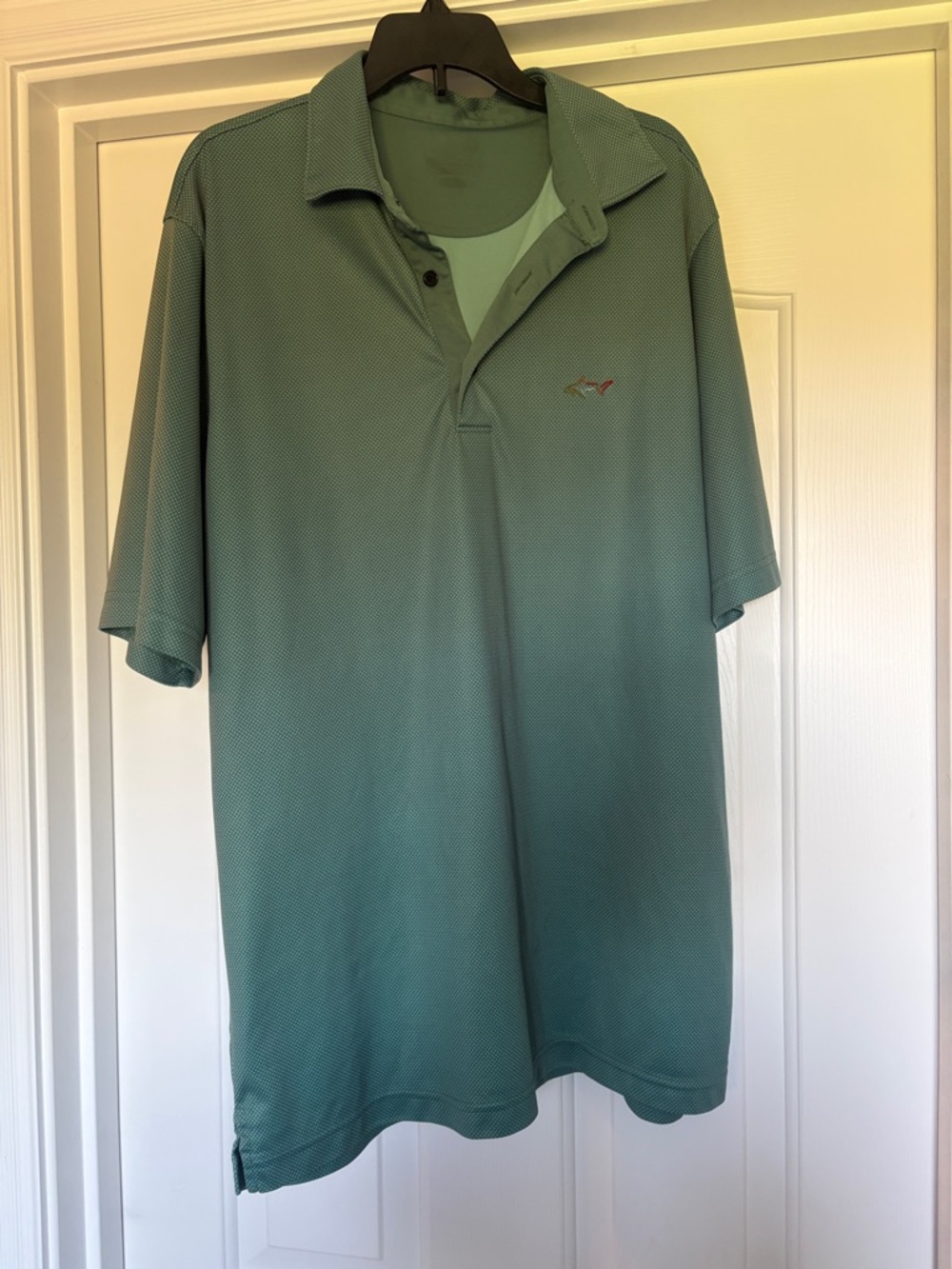 Greg Norman Collection Teal to Seafoam Gradient Polo